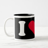 Tasse 2 Couleurs "J'aime mon caniche " (Gauche)