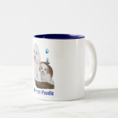 Tasse 2 Couleurs J'aime mon caniche (Devant droit)