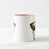 Tasse 2 Couleurs J'aime mon carlin (Centre)