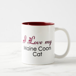 Tasse 2 Couleurs J'aime mon chat de ragondin du Maine