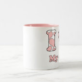Tasse 2 Couleurs J'aime mon chien (Centre)