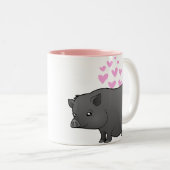 Tasse 2 Couleurs J'aime mon cochon (Devant droit)