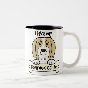 Tasse 2 Couleurs J'aime mon colley barbu