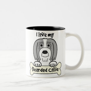 Tasse 2 Couleurs J'aime mon colley barbu