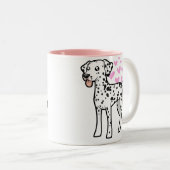 Tasse 2 Couleurs J'aime mon dalmatien (Devant droit)