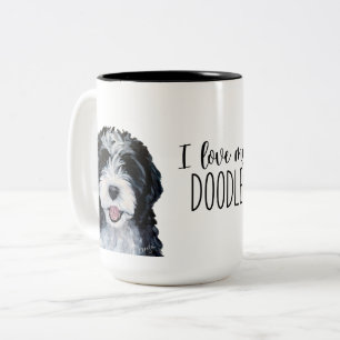 Tasse 2 Couleurs J'aime mon Doodle 