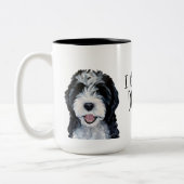 Tasse 2 Couleurs J'aime mon Doodle  (Gauche)