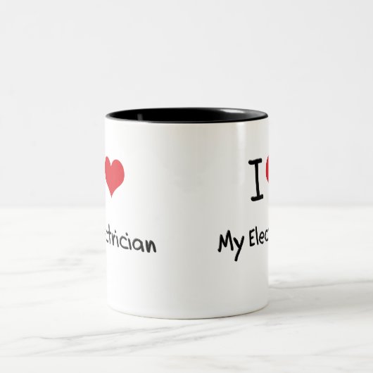 Tasse 2 Couleurs J'aime mon électricien (Centre)