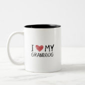 Tasse 2 Couleurs J'aime mon Granddog (Gauche)