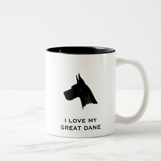 TASSE 2 COULEURS J'AIME MON GREAT DANE (Droit)