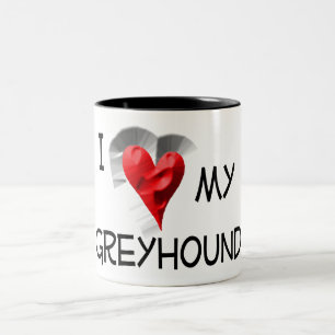 Tasse 2 Couleurs J'Aime Mon Greyhound