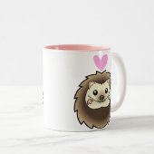 Tasse 2 Couleurs J'aime mon hérisson (Devant droit)