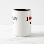 Tasse 2 Couleurs J'aime mon JUJU (Centre)