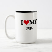 Tasse 2 Couleurs J'aime mon JUJU (Gauche)