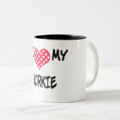 Tasse 2 Couleurs J'aime mon Morkie (Devant droit)