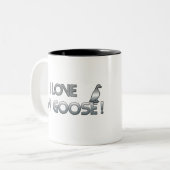 Tasse 2 Couleurs J'aime mon oie (Devant gauche)