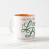 Tasse 2 Couleurs J'aime mon patron (Devant gauche)