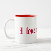 Tasse 2 Couleurs J'aime mon pays (Gauche)