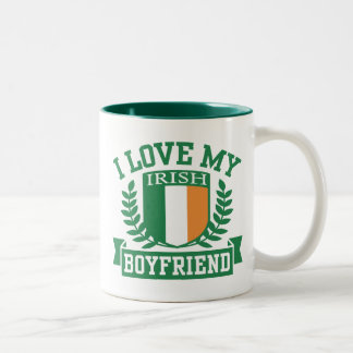 Tasse 2 Couleurs J'aime mon petit ami irlandais