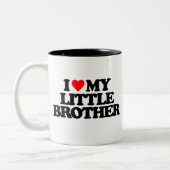 TASSE 2 COULEURS J'AIME MON PETIT FRÈRE (Gauche)