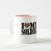 Tasse 2 Couleurs J'aime mon soldat (Devant gauche)