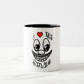 Tasse 2 Couleurs J'Aime Mon Sourire (Centre)