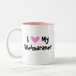 Tasse 2 Couleurs J'aime mon Weimaraner