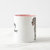 Tasse 2 Couleurs J'aime mon Weimaraner (Centre)