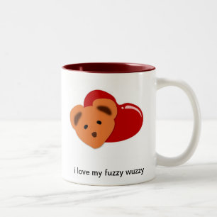 Tasse 2 Couleurs j'aime mon wuzzy brouillé