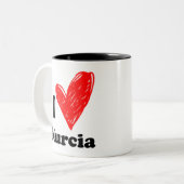 Tasse 2 Couleurs J'aime Murcia (Devant gauche)