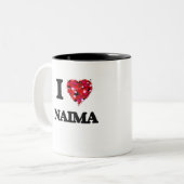 Tasse 2 Couleurs J'aime Naima (Devant gauche)