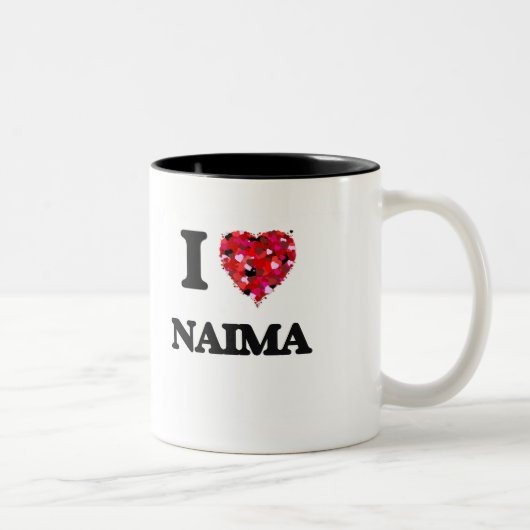 Tasse 2 Couleurs J'aime Naima (Droit)