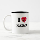 Tasse 2 Couleurs J'aime Naima (Gauche)