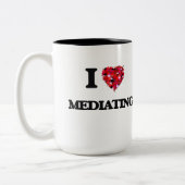 Tasse 2 Couleurs J'aime négocier (Gauche)