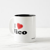 Tasse 2 Couleurs J'aime Nico (Devant gauche)