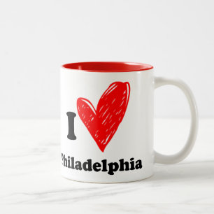 Tasse 2 Couleurs J'aime Philadelphie