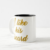 Tasse 2 Couleurs J'aime sa barbe (Devant gauche)