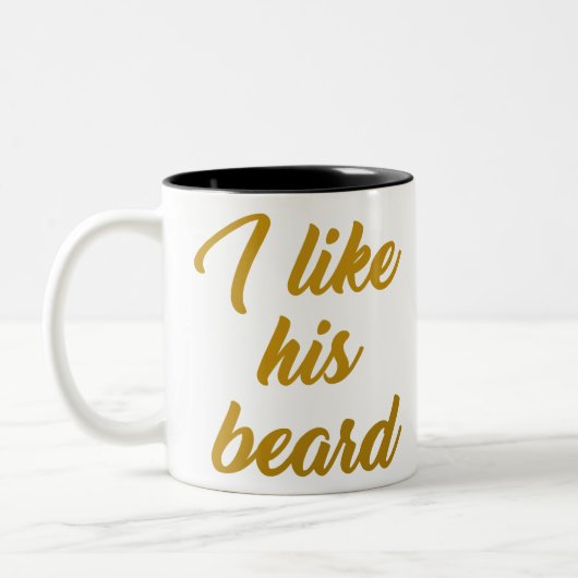 Tasse 2 Couleurs J'aime sa barbe (Gauche)