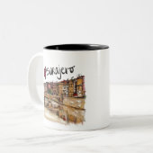 Tasse 2 Couleurs J'aime Sarajevo (Devant gauche)