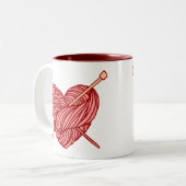Tasse 2 Couleurs J'aime tricoter (Devant gauche)