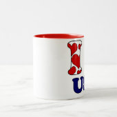 Tasse 2 Couleurs J'aime USA (Centre)