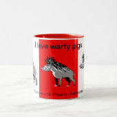 Tasse 2 Couleurs J'aime Warty PIGS- Warthog - Faune - (Centre)