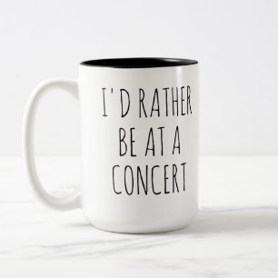 Tasse 2 Couleurs J'aimerais mieux être à un concert, musique