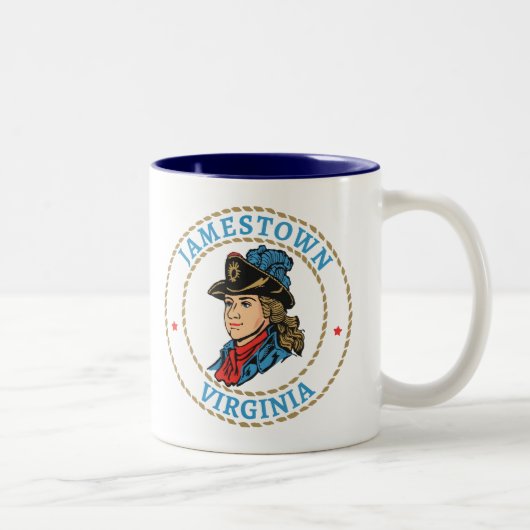 Tasse 2 Couleurs Jamestown Virginia Colonial (Droit)