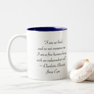 Tasse 2 Couleurs Jane Eyre Je Ne Suis Pas Une Citation D'Oiseaux