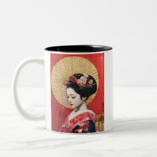 Tasse 2 Couleurs Japanese painting style GEISYA MAG05