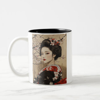 Tasse 2 Couleurs Japanese painting style GEISYA MAG06