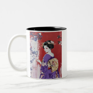Tasse 2 Couleurs Japanese painting style GEISYA MAG11