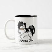 Tasse 2 Couleurs Japonais Chin votre texte (Gauche)