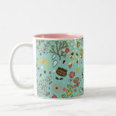 Tasse 2 Couleurs Jardin à fleurs lunaires (Gauche)